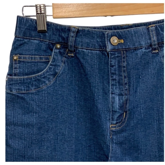 Erika Dark Blue Jeans w/Rhinestone Button - Picture 3 of 5